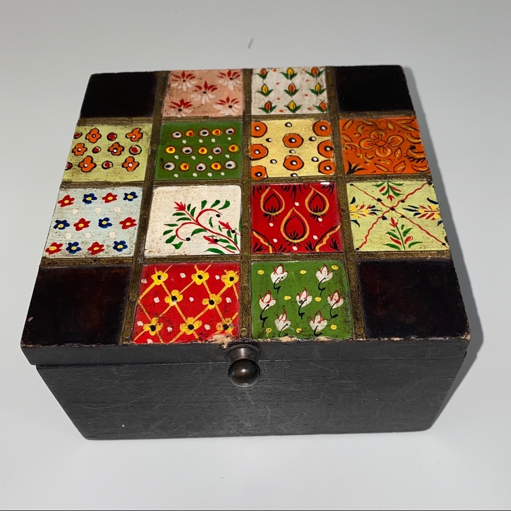 Wooden Painted Box Storage